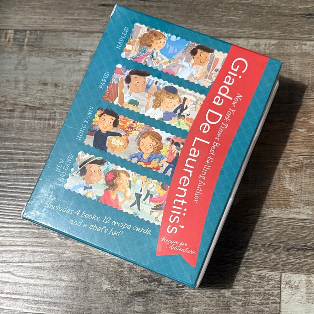 Giada De Laurentiis Kids Recipe Box Set - Teal and Red